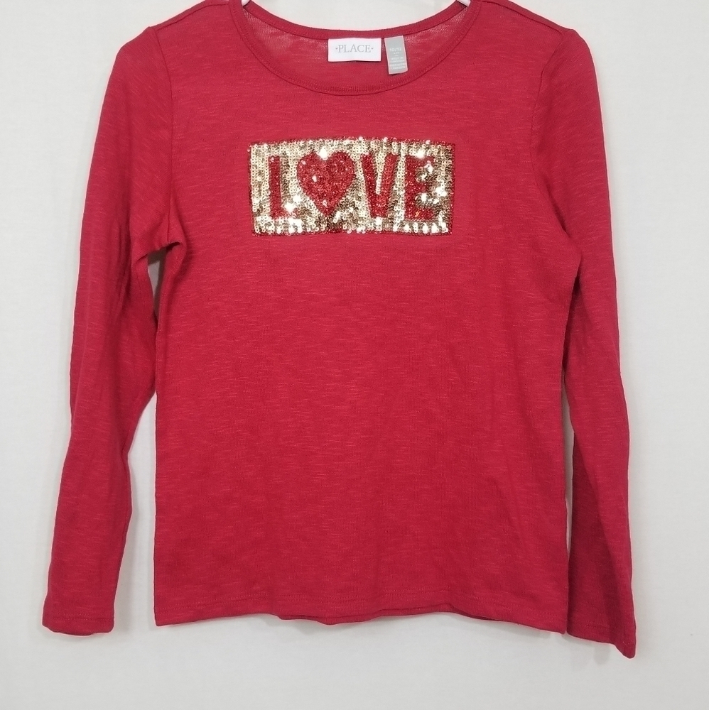Place sequin ling sleeve sweater